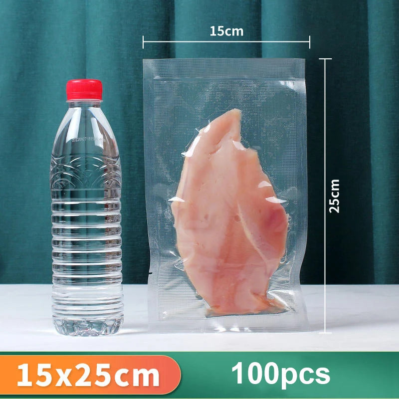 Vacuum Packaging Bags for Food 100pcs Food Storage Vacuum Bags for Vacuum Sealer Machine Food Fresh Long Keeping Empty Bags