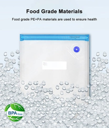 Vacuum Sealer Bags Vacuum Packaging Bag Food Reusable Vacuum Food Fresh Storage Bag BPA Free Vacuum Zipper Bags 10Pcs 30Pcs