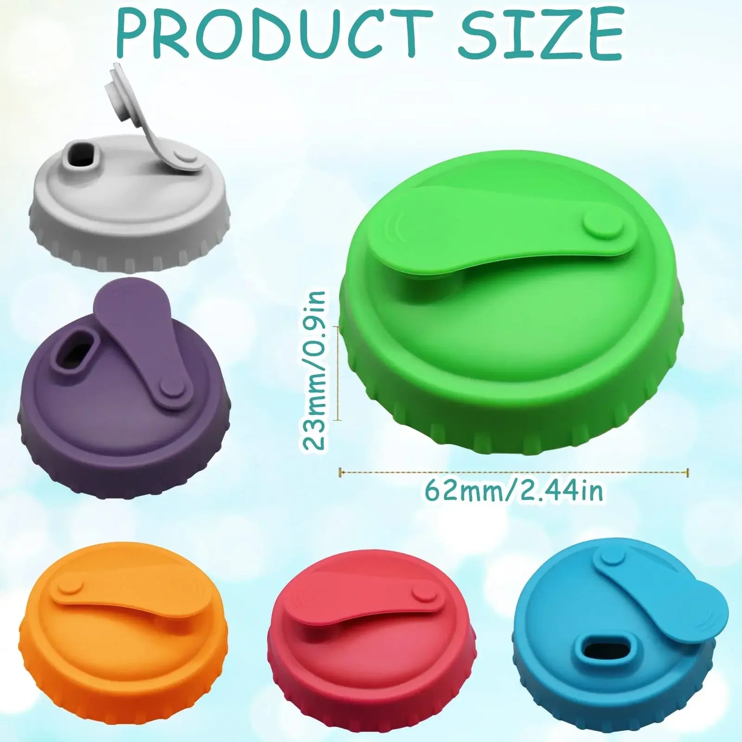Silicone Reusable Can Soda Lids Beverage Pop-top Protective Covers Food Grade Storage Stopper Sealing Bottle Jar Cap Leak-proof