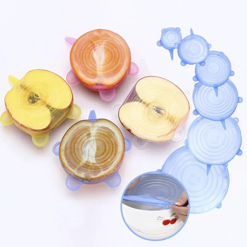 16 Sizes Silicone Stretch Lids Universal Lid Silicone Bowl Pot Lid Silicone Cover Pan Cooking Food Fresh Cover Microwave Cover