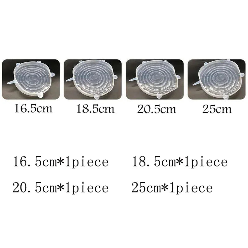 16 Sizes Silicone Stretch Lids Universal Lid Silicone Bowl Pot Lid Silicone Cover Pan Cooking Food Fresh Cover Microwave Cover