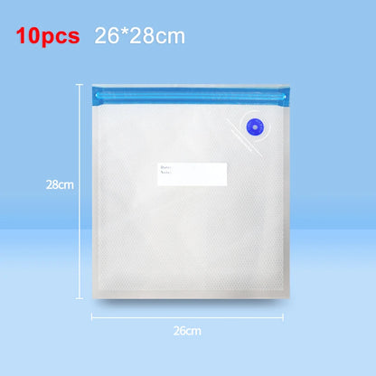 Vacuum Sealer Bags Vacuum Packaging Bag Food Reusable Vacuum Food Fresh Storage Bag BPA Free Vacuum Zipper Bags 10Pcs 30Pcs