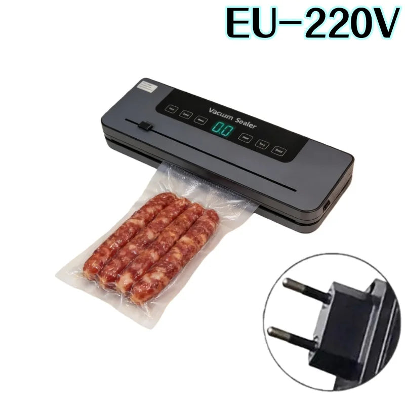 Electric Vacuum Sealer Built-in Cutter Kitchen Food Storage Seal Touch Button Dry/Wet Food Package Sealer Kitchen Vacuum Sealer