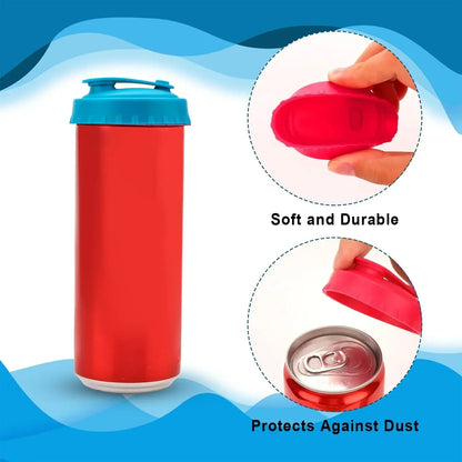 Silicone Reusable Can Soda Lids Beverage Pop-top Protective Covers Food Grade Storage Stopper Sealing Bottle Jar Cap Leak-proof