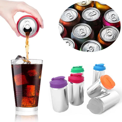 Silicone Reusable Can Soda Lids Beverage Pop-top Protective Covers Food Grade Storage Stopper Sealing Bottle Jar Cap Leak-proof