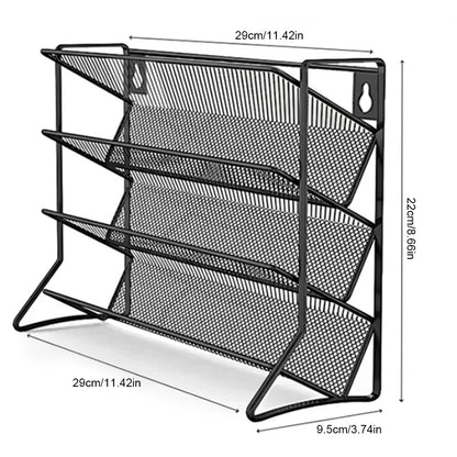 Kitchen Spice Rack 4 Tier Spice Organizer Carbon Steel Wall Shelf without Spice Jars for Cabinet Kitchen Pantry Organizer Shelf