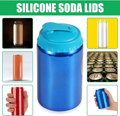 Silicone Reusable Can Soda Lids Beverage Pop-top Protective Covers Food Grade Storage Stopper Sealing Bottle Jar Cap Leak-proof