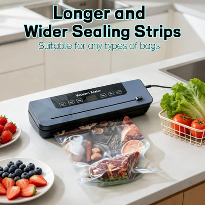 Electric Vacuum Sealer Built-in Cutter Kitchen Food Storage Seal Touch Button Dry/Wet Food Package Sealer Kitchen Vacuum Sealer