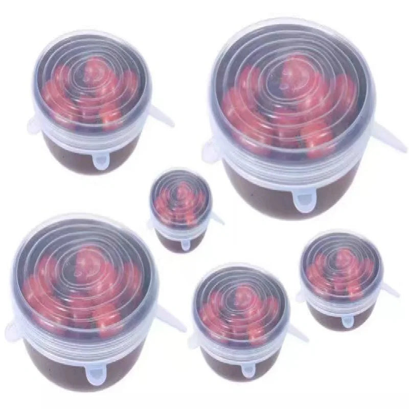 16 Sizes Silicone Stretch Lids Universal Lid Silicone Bowl Pot Lid Silicone Cover Pan Cooking Food Fresh Cover Microwave Cover