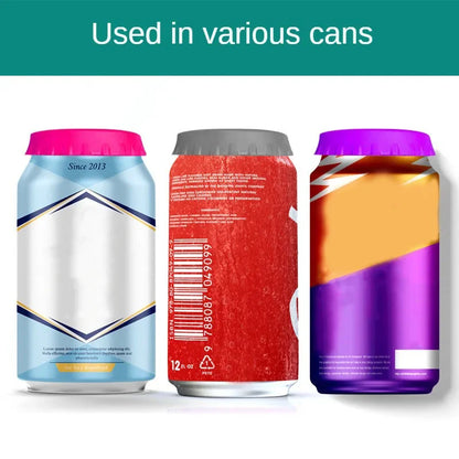 Silicone Soda Can Lid Reusable Can Stopper For Soda Beer Drinks Juice Drinks Beverage Leak-proof Soft Seal Silicone Can  Lid